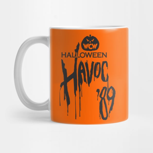 WCW Halloween Havoc 89 Black on Orange by Authentic Vintage Designs